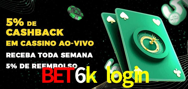 Promoções do cassino ao Vivo bet6k login
